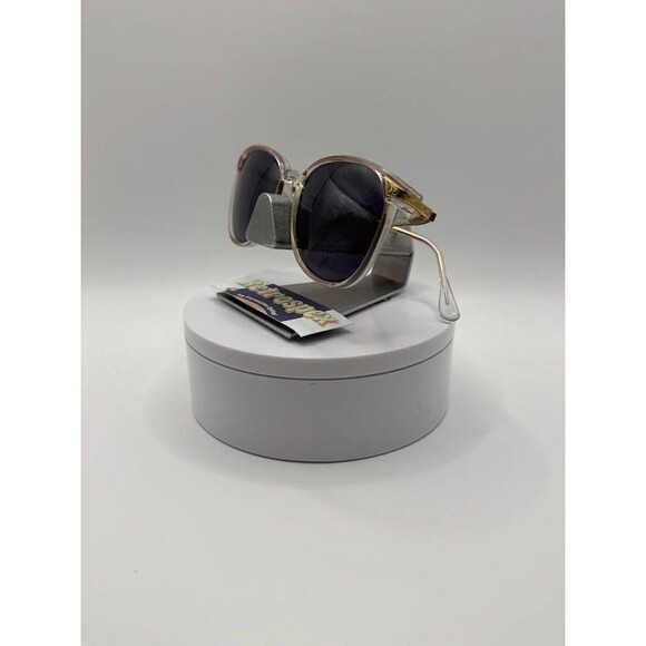 True Vintage Sunglasses | NOS | Preppy Style | Crystal Blue & Gold | Grey Lens main image 4